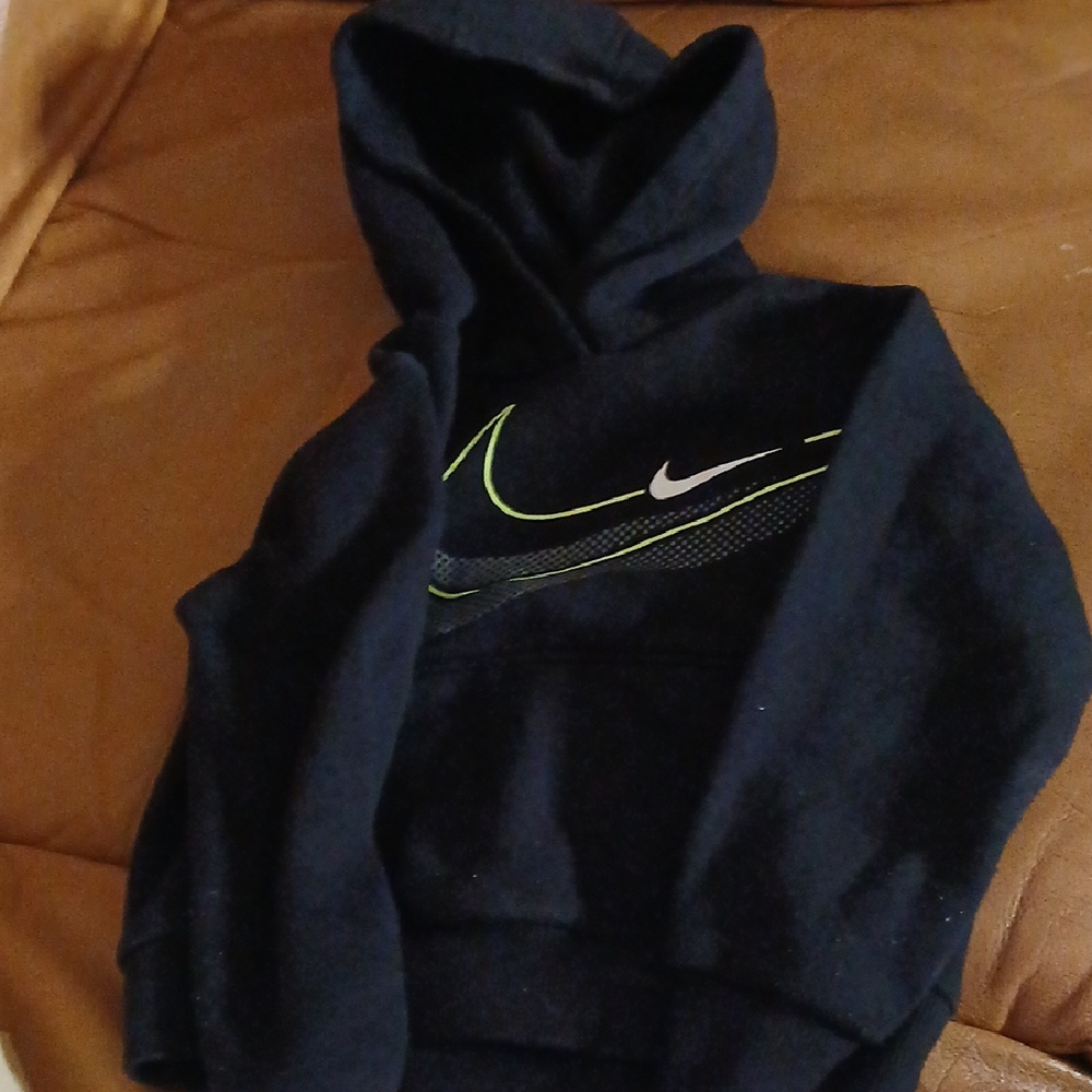 Nike Black Hoodie with Green Accents